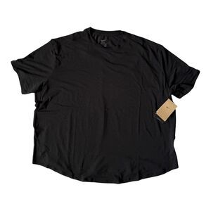 NWT NIKE One Womens Loose Fit Dri-Fit Short Sleeve Black T Shirt Top Plus Size